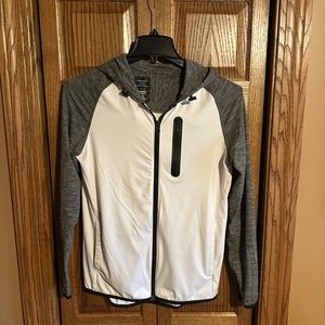 American Eagle Outfitters Active White/Gray Hoodie - Small